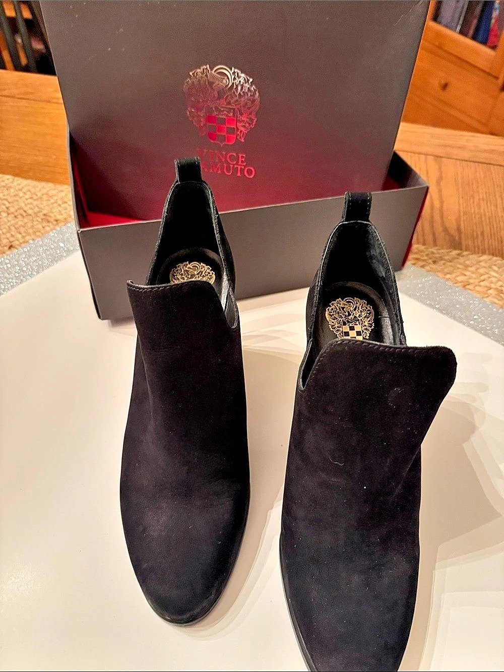 Vince Camuto Gradina Bootie Black Ankle Boots US 9.5M